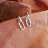 Oval Drop Earrings