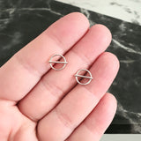 Crop Circle Stud Earrings