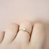 Thin Opal Ring (lab grown)