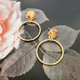 Drop Circle Earrings