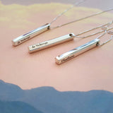 Engraved Bar Necklace
