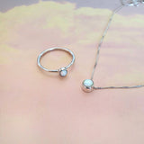 Thin Opal Ring (lab grown)