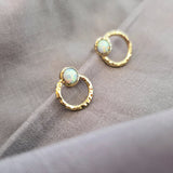 Opal Galaxy Earrings (lab grown)