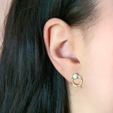 Opal Galaxy Earrings (lab grown)