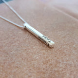 Engraved Bar Necklace