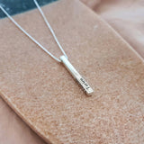 Engraved Bar Necklace
