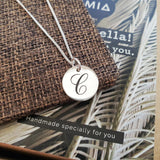 Engraved Disk Necklace