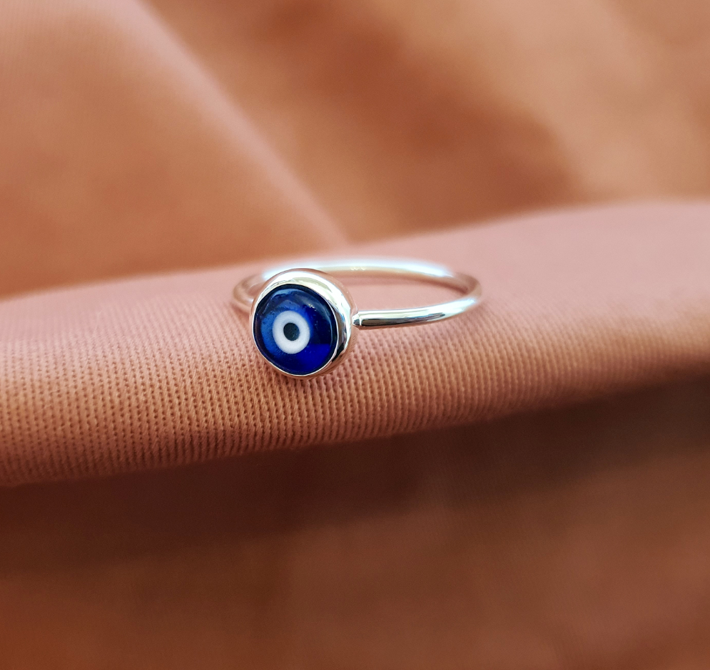 Greek evil eye on sale ring