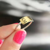 Engraved Rectangle Ring