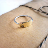 Engraved Rectangle Ring