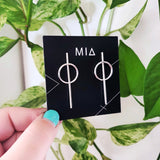 Long Crop Circle Earrings