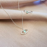 Thin Opal Ring (lab grown)