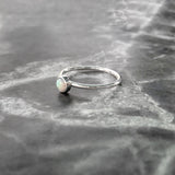 Thin Opal Ring (lab grown)