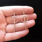 Long Crop Circle Earrings