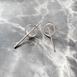 Long Crop Circle Earrings
