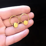 Crop Circle Dot Earrings