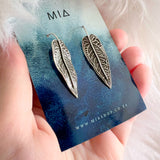 Zebra Leaf Earrings