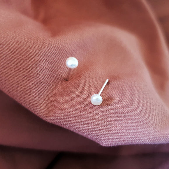 Tiny Pearl Earrings