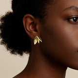 Olive Leaf Cluster Earrings