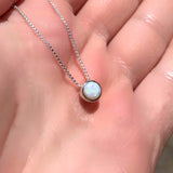 Floating Opal Necklace (lab grown)